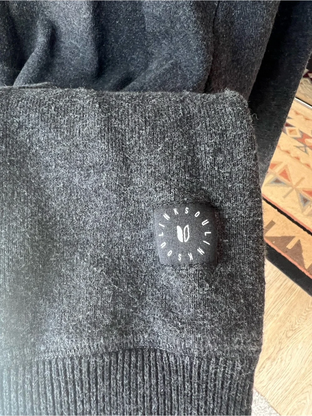 Linksoul Dark Charcoal Crewneck Sweater
